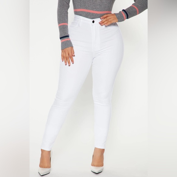 White High Waist Jeans size 5 - Picture 3 of 7